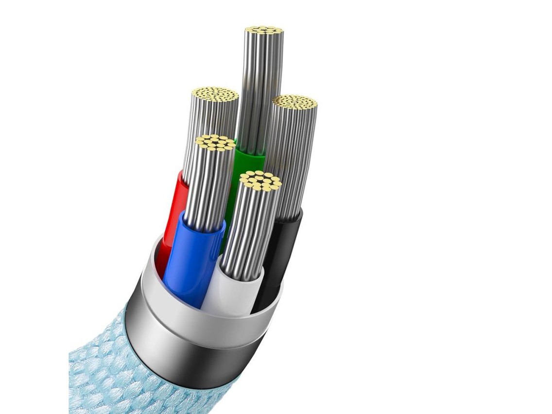 Cable Baseus Crystal Shine USB-C - Lightning 2,0 m 20 W azul cielo