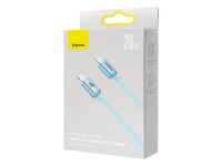 Cable Baseus Crystal Shine USB-C - Lightning 2,0 m 20 W azul cielo