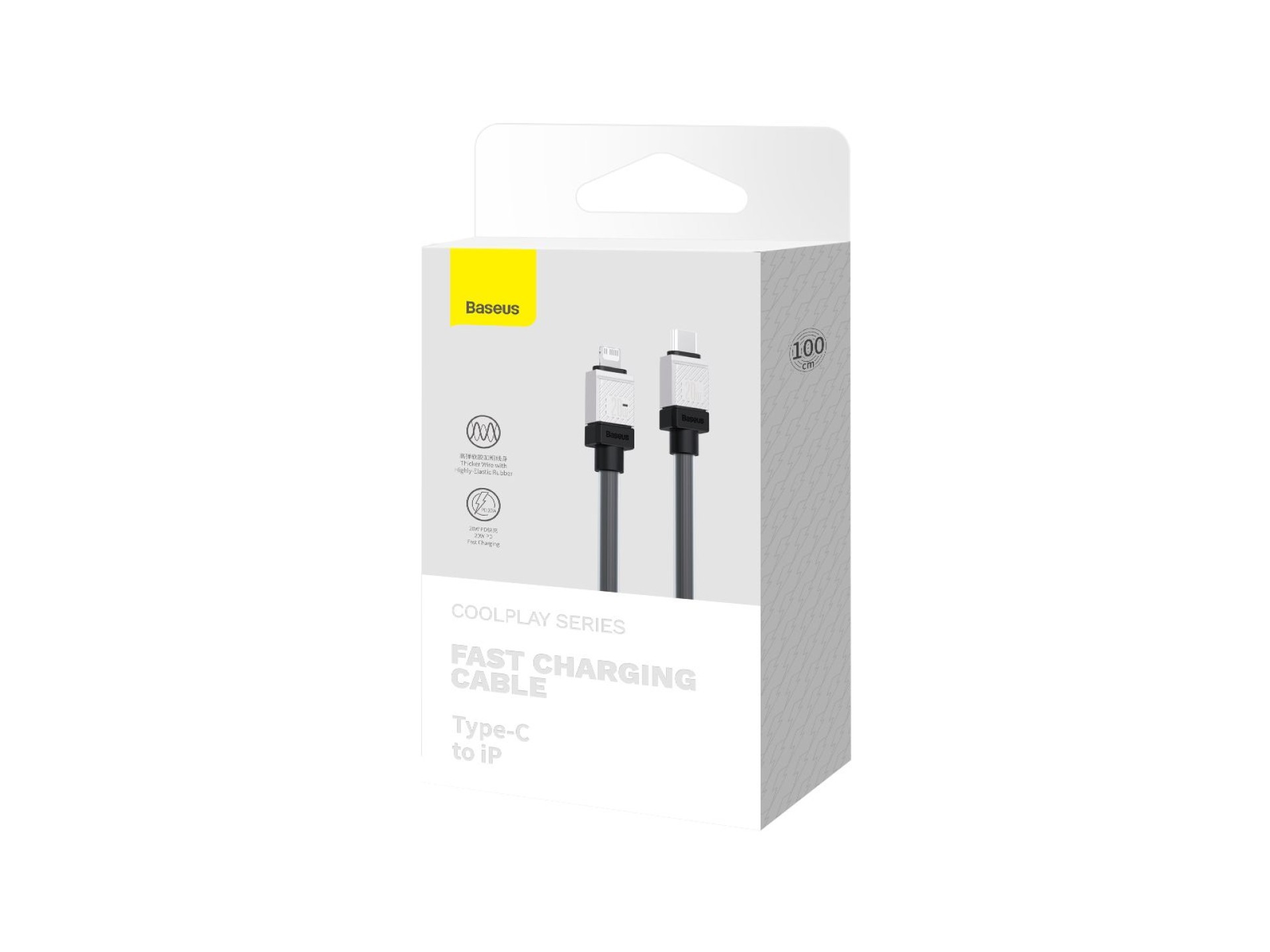 Cable Baseus CoolPlay USB-C - Lightning 1 m 20 W negro