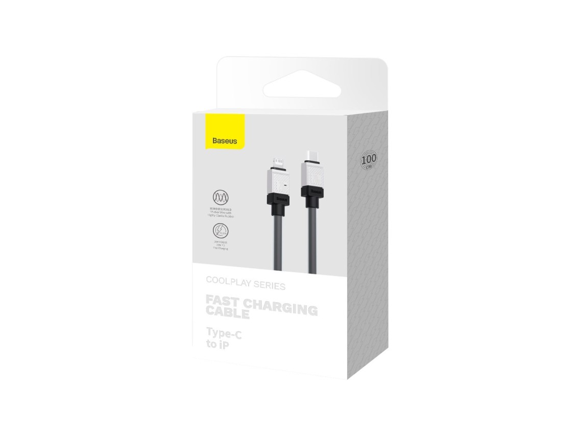 Cable Baseus CoolPlay USB-C - Lightning 1 m 20 W negro