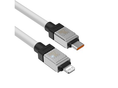 Cable Baseus CoolPlay USB-C - Lightning 1m 20W blanco