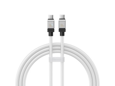 Cable Baseus CoolPlay USB-C - USB-C 1m 100W blanco