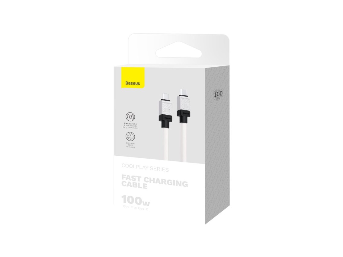 Baseus cable CoolPlay USB-C - USB-C 1m 100W white