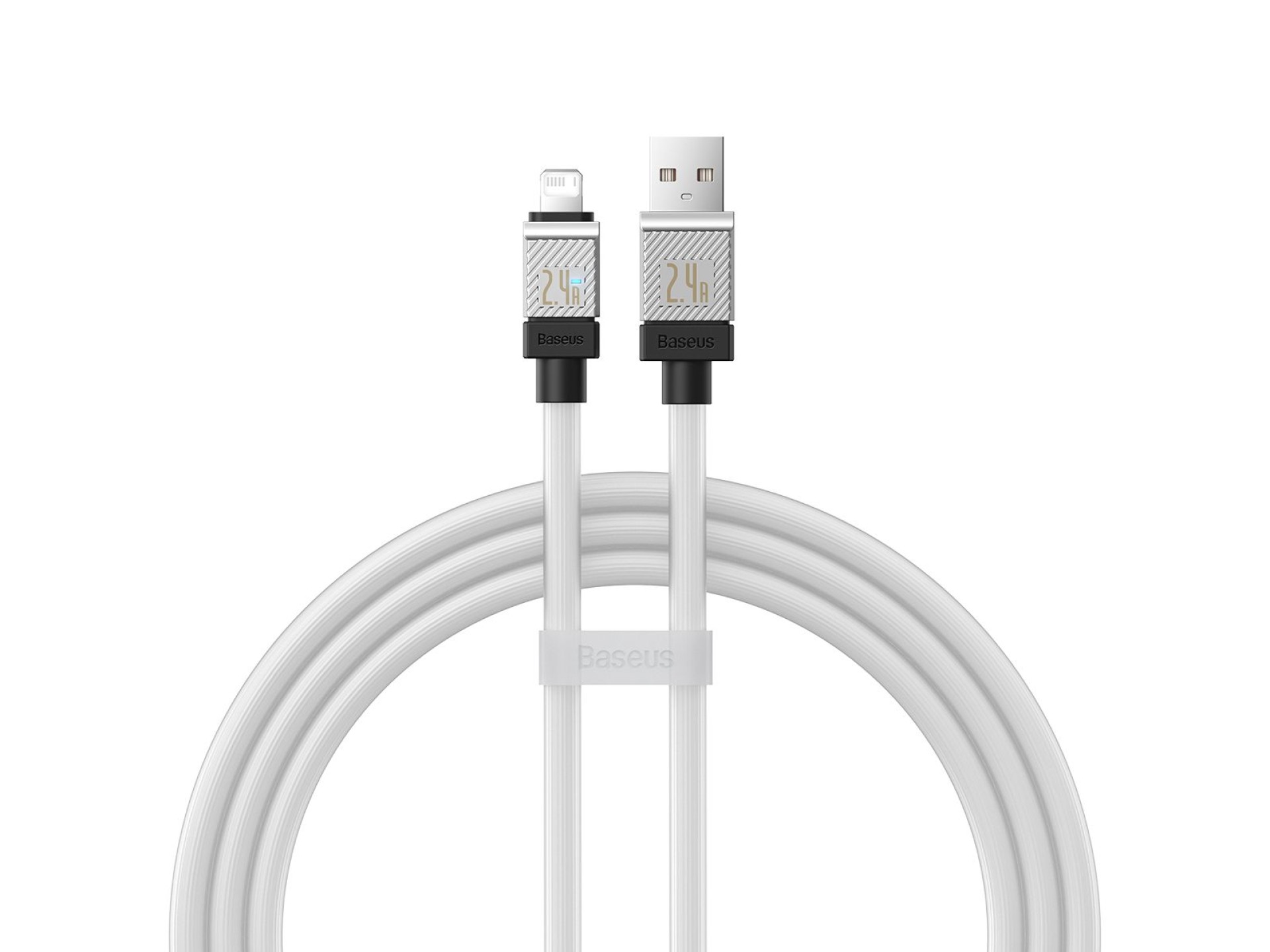 Cabo Baseus CoolPlay USB - Lightning 1m 2,4A branco