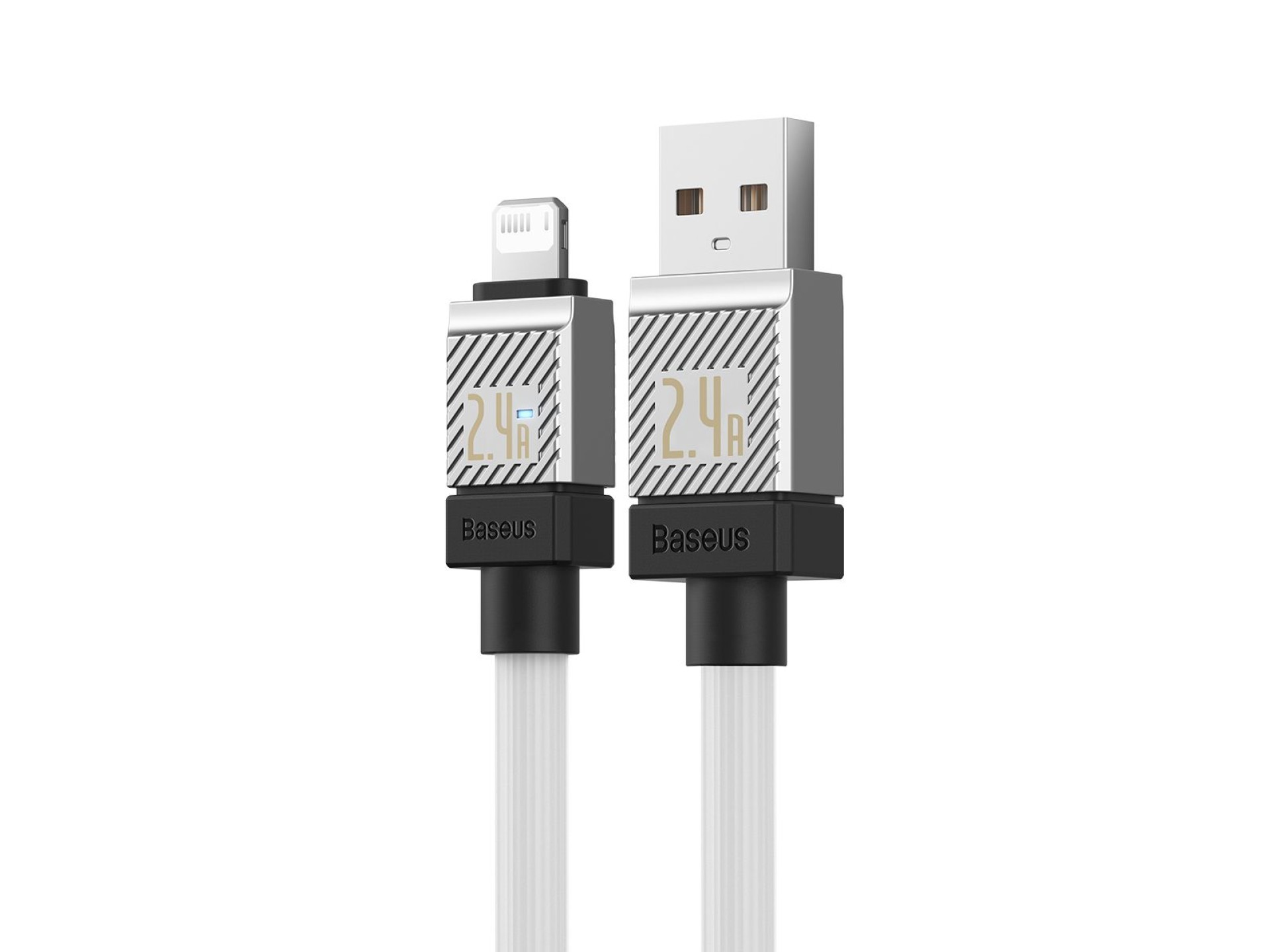 Cabo Baseus CoolPlay USB - Lightning 1m 2,4A branco