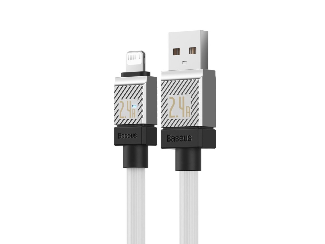 Cabo Baseus CoolPlay USB - Lightning 1m 2,4A branco