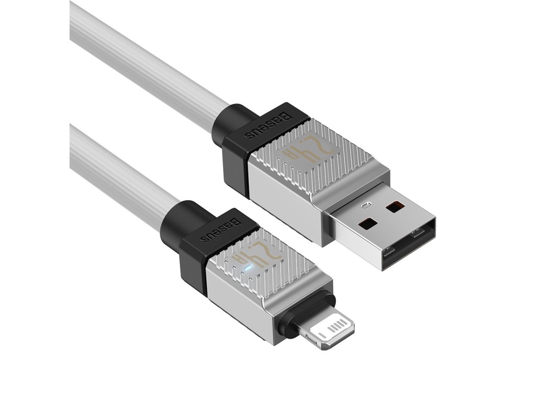 Cabo Baseus CoolPlay USB - Lightning 1m 2,4A branco