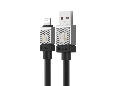 Cabo Baseus CoolPlay USB - Lightning 2m 2,4A preto Cabo Baseus CoolPlay USB - Lightning 2m 2,4A preto