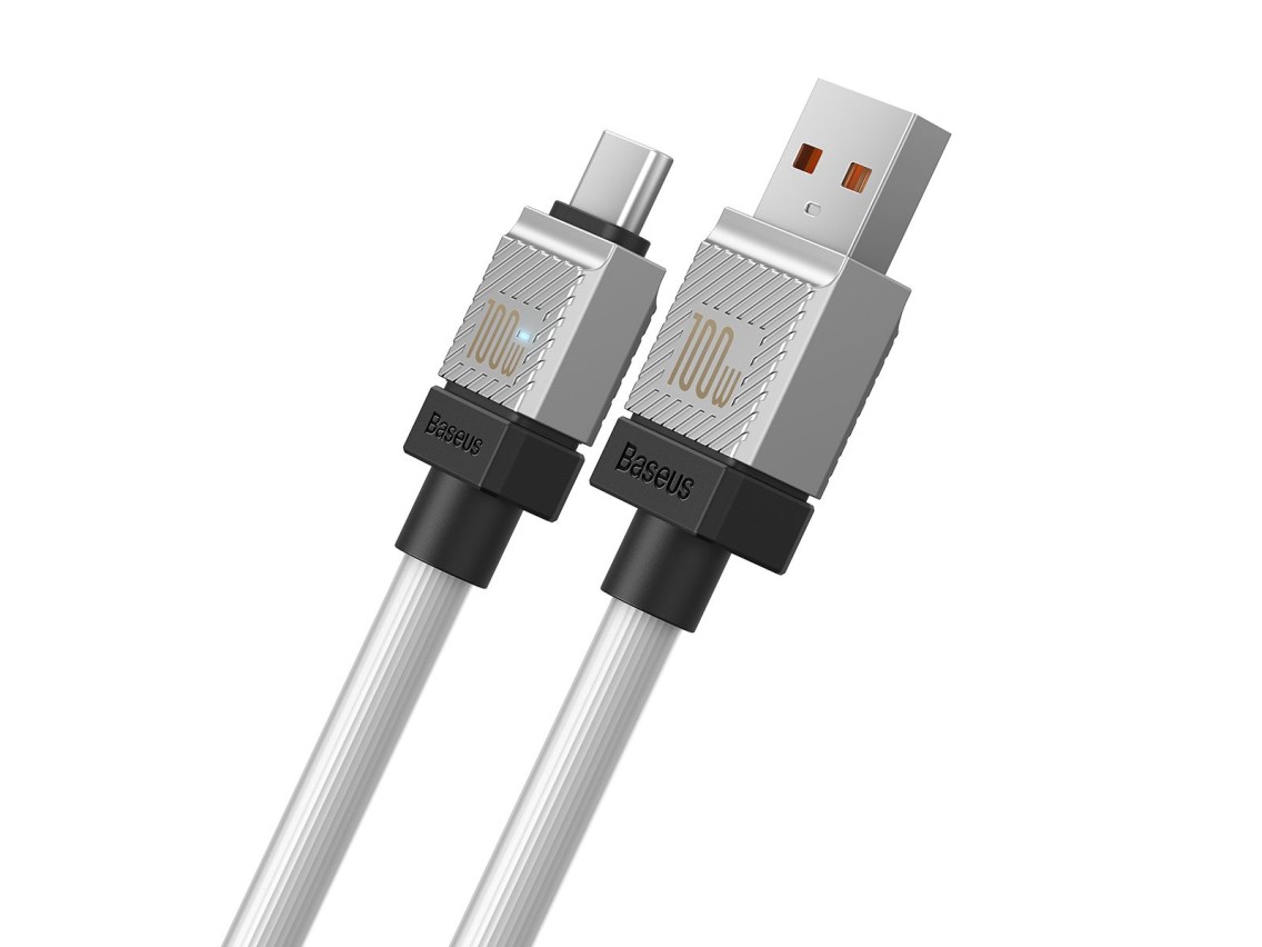 Cable Baseus CoolPlay USB-USB-C 1m 100W blanco