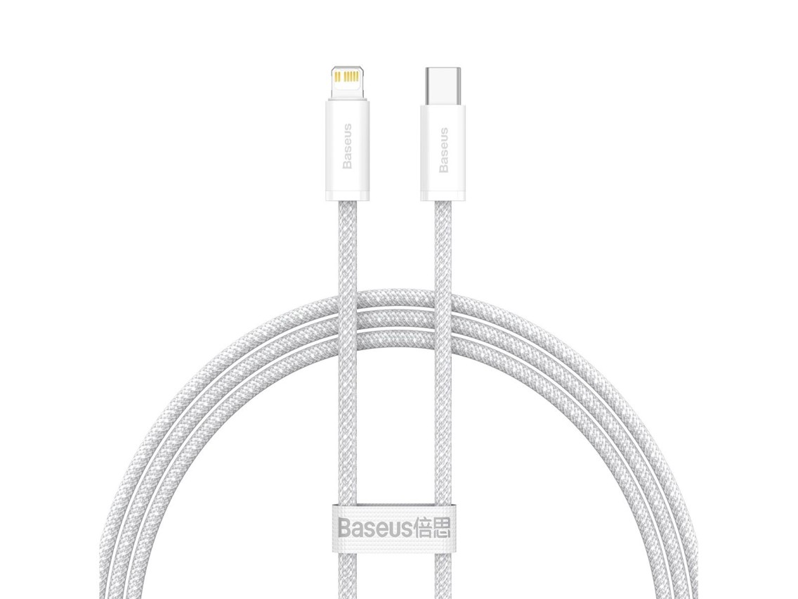 Cable Baseus Dynamic PD USB-C - Lightning 1,0 m blanco 20 W