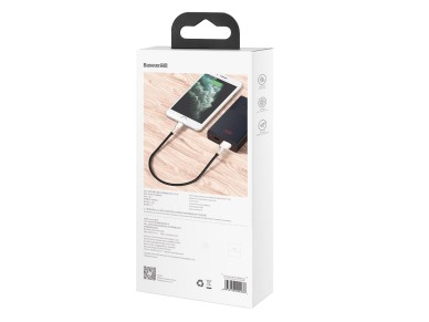 Cable Baseus Cafule Metal USB-Lightning 0,25 m 2,4A negro