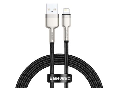 Cabo Baseus Cafule Metal USB - Lightning 1,0 m 2,4A preto Cabo Baseus Cafule Metal USB - Lightning 1,0 m 2,4A preto