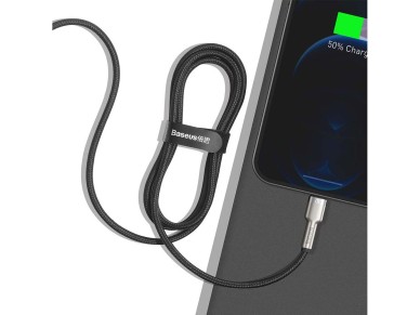 Cabo Baseus Cafule Metal USB - Lightning 1,0 m 2,4A preto Cabo Baseus Cafule Metal USB - Lightning 1,0 m 2,4A preto