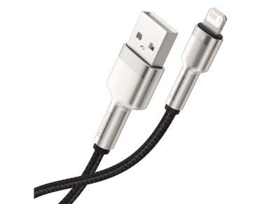 Cabo Baseus Cafule Metal USB - Lightning 1,0 m 2,4A preto Cabo Baseus Cafule Metal USB - Lightning 1,0 m 2,4A preto