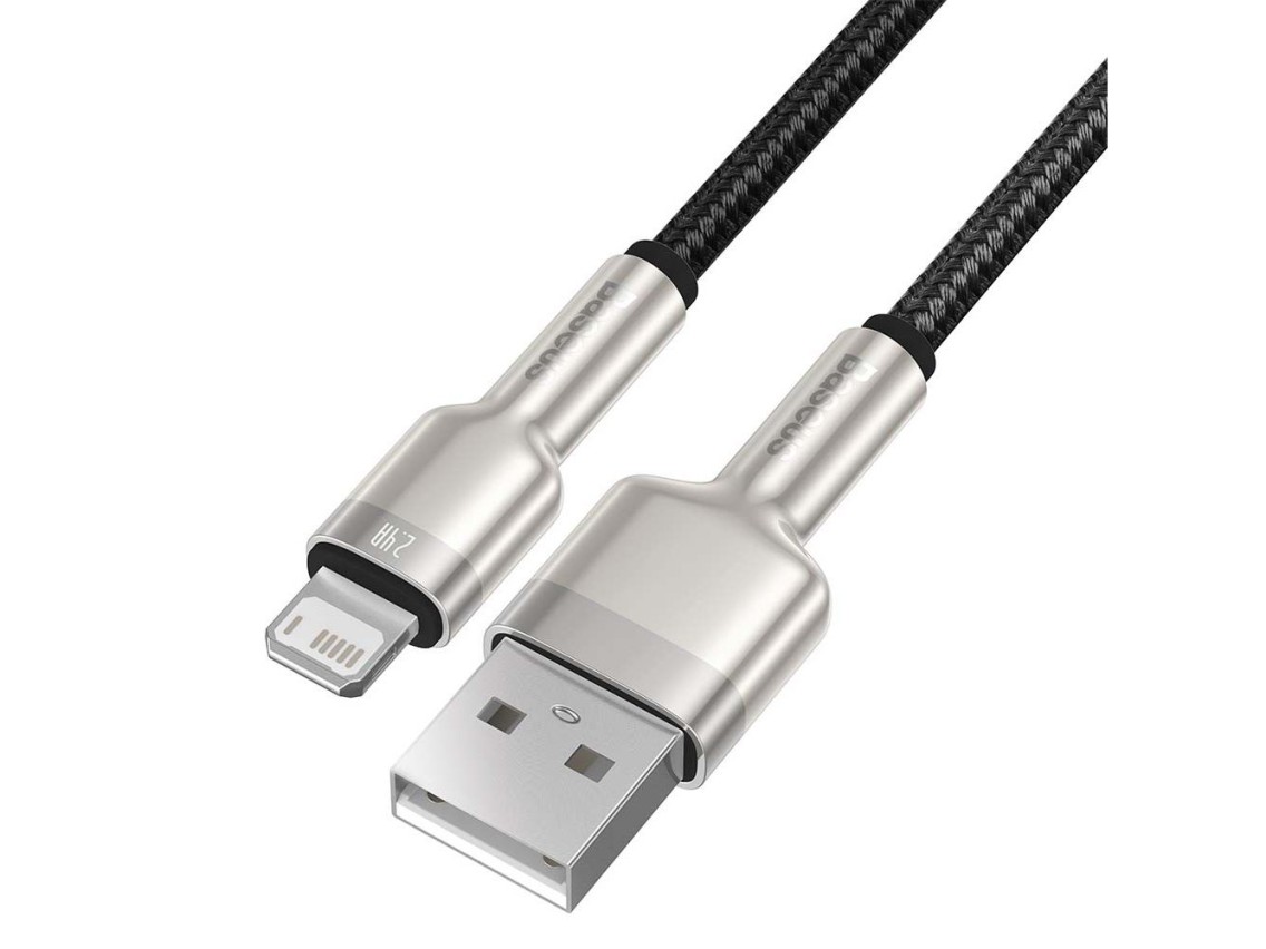 Baseus cable Cafule Metal USB - Lightning 1,0 m 2,4A black