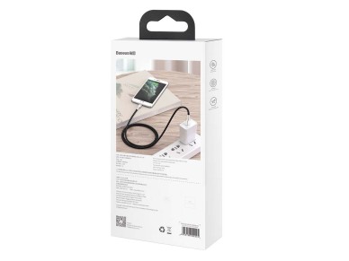 Cabo Baseus Cafule Metal USB - Lightning 1,0 m 2,4A preto Cabo Baseus Cafule Metal USB - Lightning 1,0 m 2,4A preto