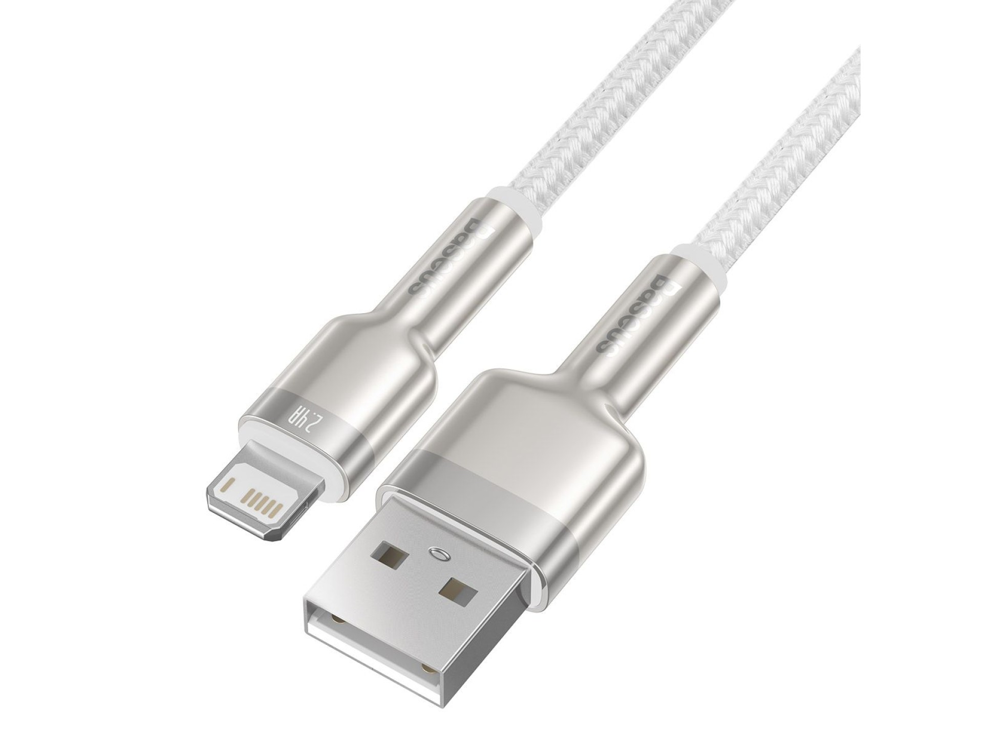 Cable Baseus Cafule Metal USB-Lightning 1,0 m 2,4A blanco