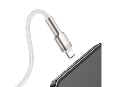 Cable Baseus Cafule Metal USB-Lightning 1,0 m 2,4A blanco