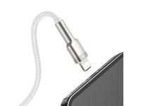 Cable Baseus Cafule Metal USB-Lightning 1,0 m 2,4A blanco Cable Baseus Cafule Metal USB-Lightning 1,0 m 2,4A blanco