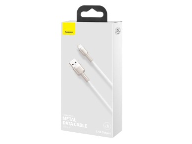 Cable Baseus Cafule Metal USB-Lightning 1,0 m 2,4A blanco