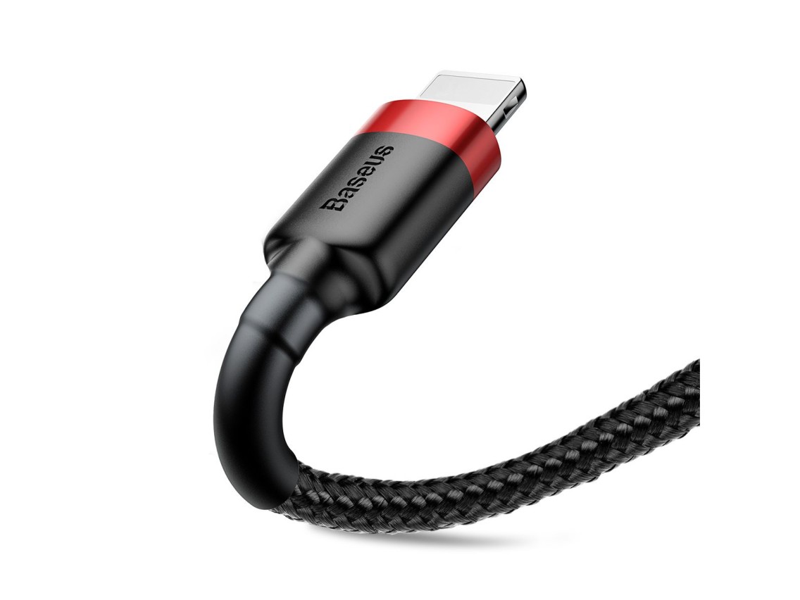 Cabo Baseus Cafule USB - Lightning 0,5m 2,4A vermelho-preto