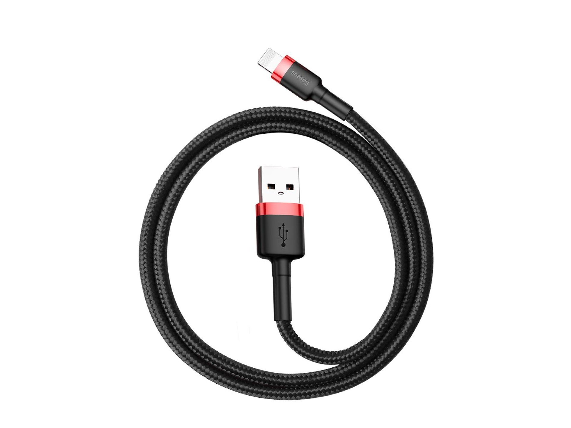 Cabo Baseus Cafule USB - Lightning 0,5m 2,4A vermelho-preto