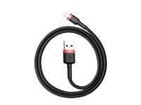 Cabo Baseus Cafule USB - Lightning 0,5m 2,4A vermelho-preto Cabo Baseus Cafule USB - Lightning 0,5m 2,4A vermelho-preto