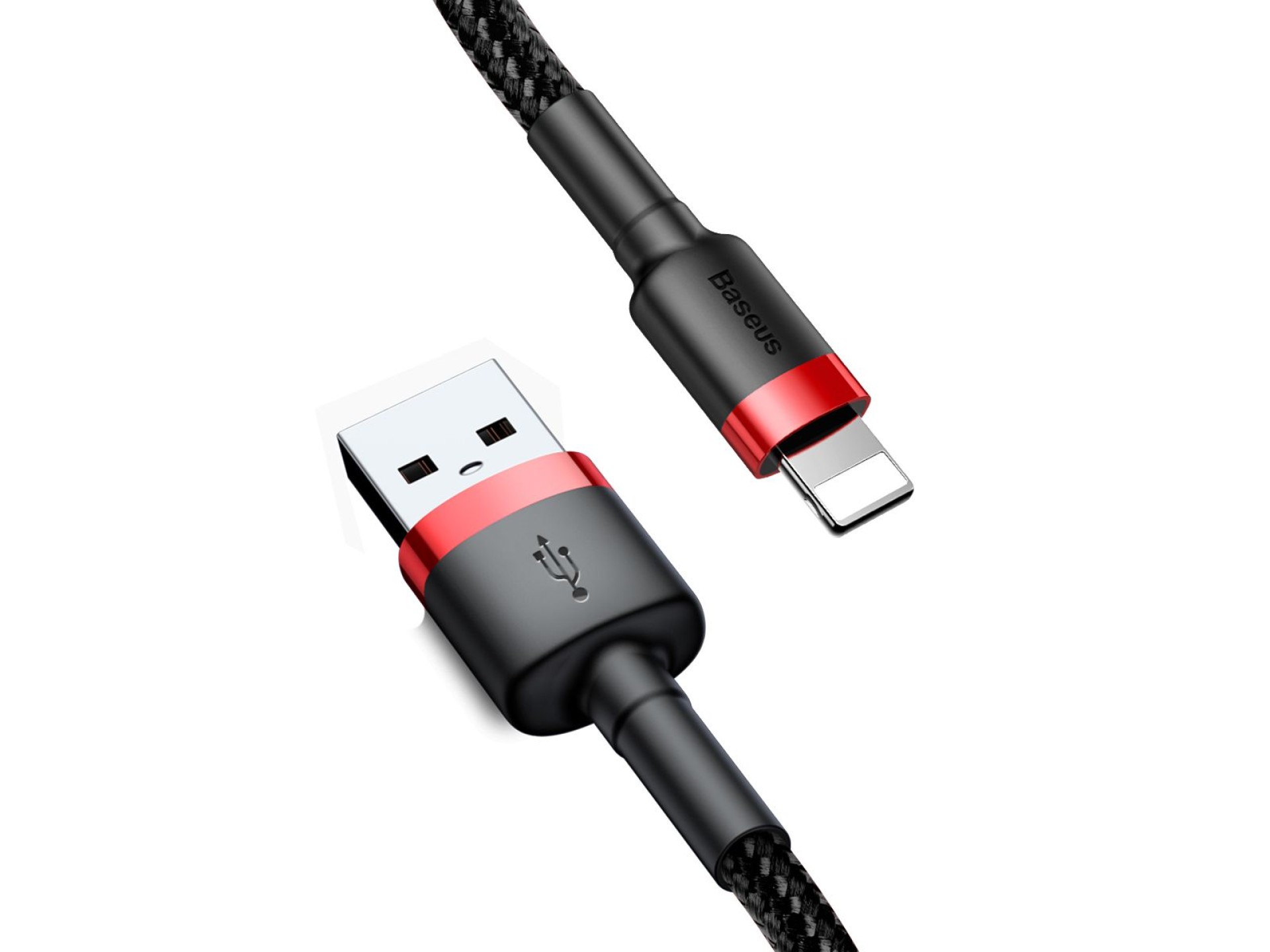 Cabo Baseus Cafule USB - Lightning 0,5m 2,4A vermelho-preto