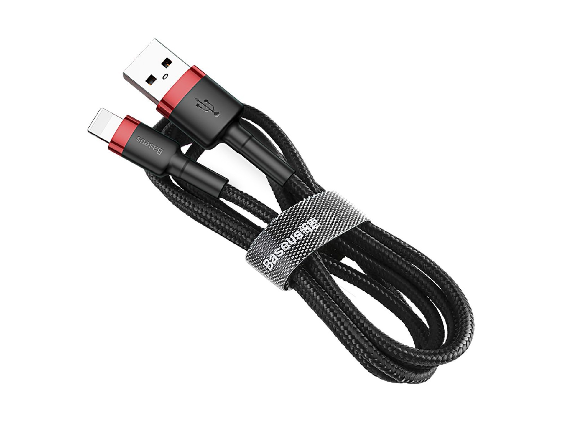 Cabo Baseus Cafule USB - Lightning 0,5m 2,4A vermelho-preto