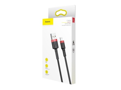 Cable Baseus Cafule USB-Lightning 0,5m 2,4A rojo-negro