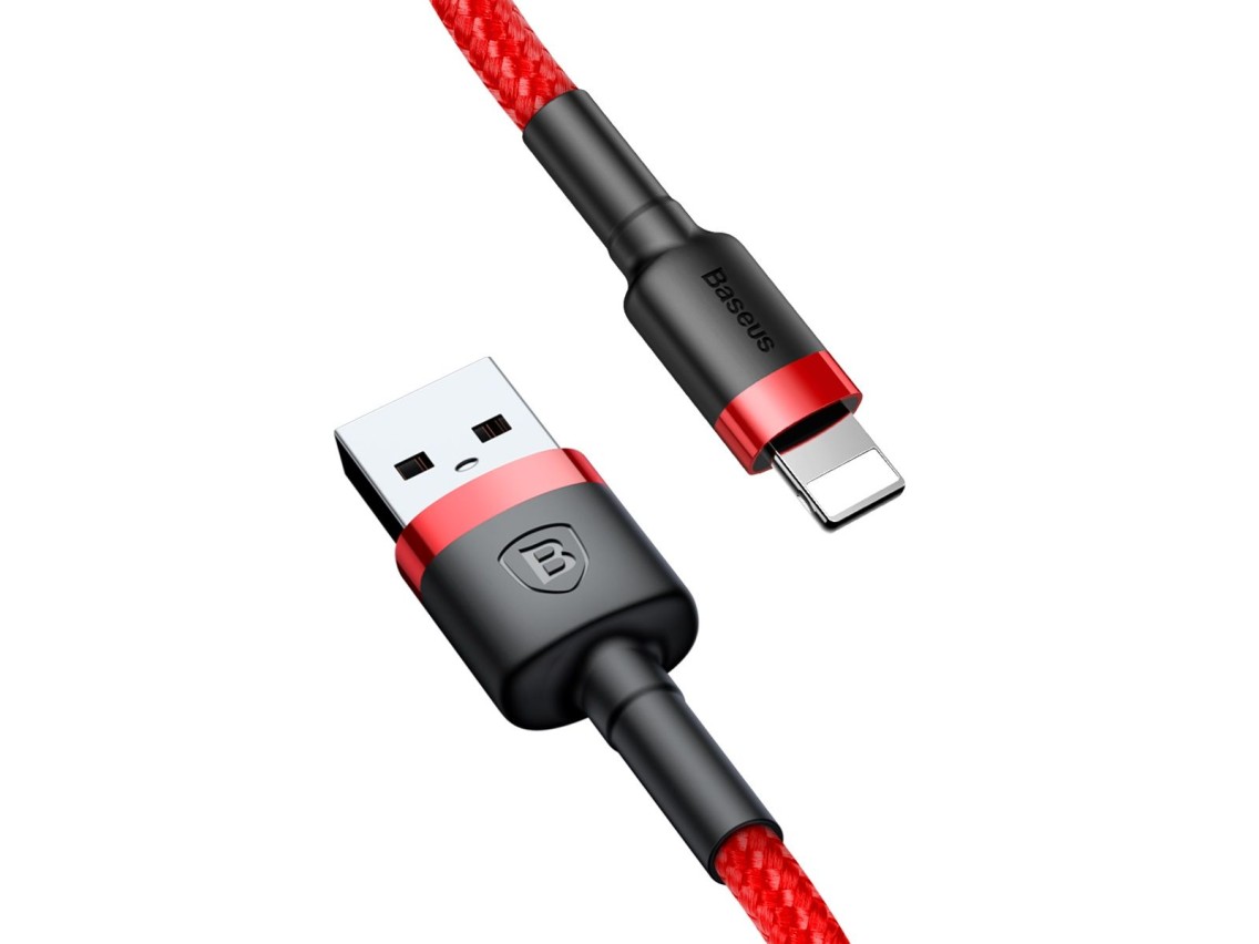 Cable Baseus Cafule USB-Lightning 1,0 m 2,4 A rojo