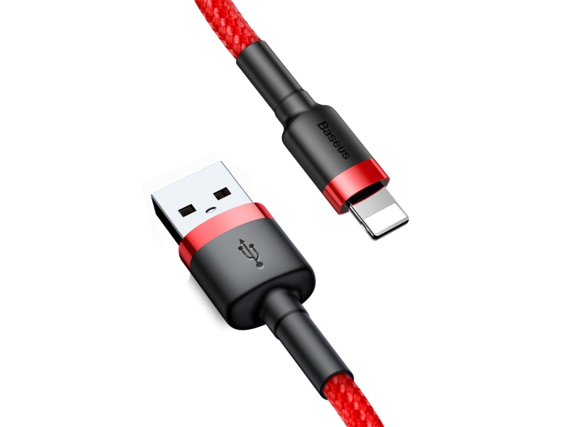 Cable Baseus Cafule USB-Lightning 2,0 m 1,5A rojo-rojo