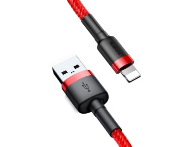 Cable Baseus Cafule USB-Lightning 2,0 m 1,5A rojo-rojo