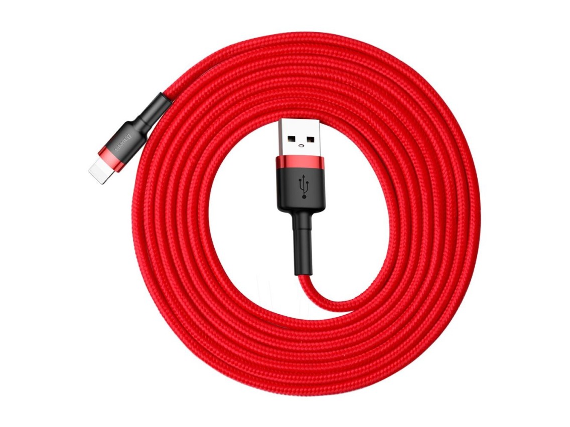Cable Baseus Cafule USB-Lightning 2,0 m 1,5A rojo-rojo