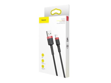 Baseus cable Cafule USB - Lightning 2,0m 1,5A red-black Baseus cable Cafule USB - Lightning 2,0m 1,5A red-black