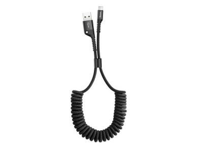 Cable Baseus Fish Eye USB - Lightning 1,0m 2A negro resorte