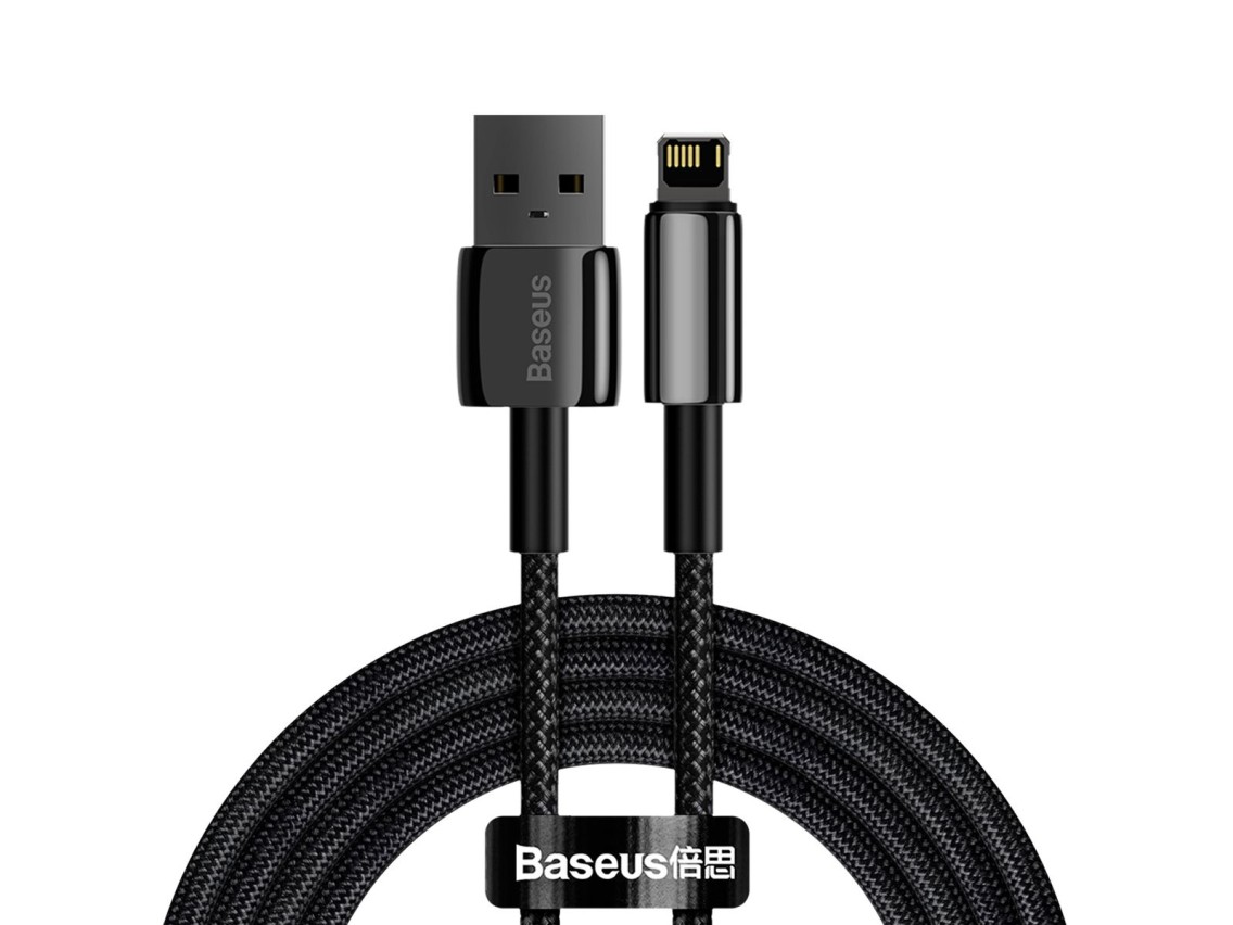 Cable Baseus Tungsten USB-Lightning 2,0 m 2,4 A negro