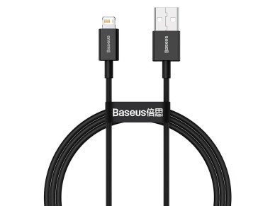 Cable Baseus Superior USB-Lightning 1,0 m 2,4 A negro Cable Baseus Superior USB-Lightning 1,0 m 2,4 A negro