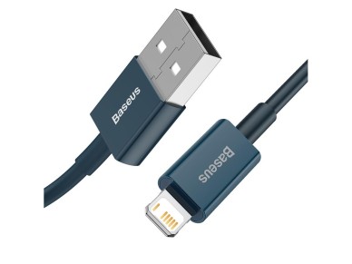 Cabo Baseus Superior USB - Lightning 1,0 m 2,4A azul Cabo Baseus Superior USB - Lightning 1,0 m 2,4A azul