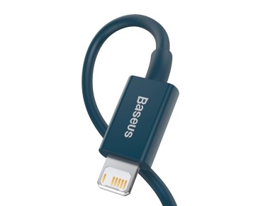 Cabo Baseus Superior USB - Lightning 1,0 m 2,4A azul Cabo Baseus Superior USB - Lightning 1,0 m 2,4A azul