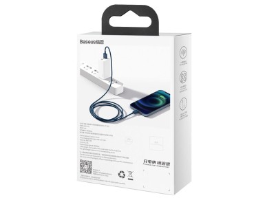 Cabo Baseus Superior USB - Lightning 1,0 m 2,4A azul Cabo Baseus Superior USB - Lightning 1,0 m 2,4A azul
