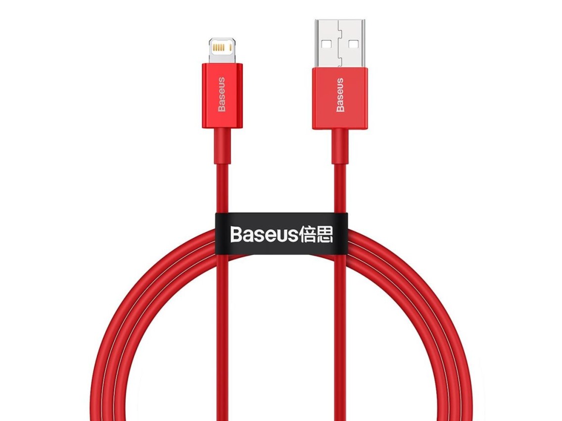 Cable Baseus Superior USB-Lightning 1,0 m 2,4A rojo