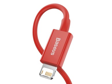 Cable Baseus Superior USB-Lightning 1,0 m 2,4A rojo