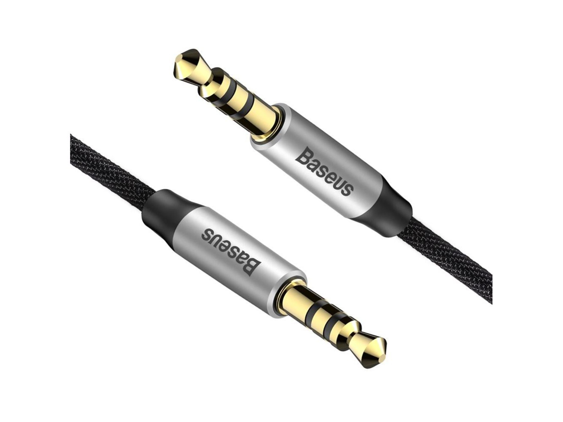 Baseus cable audio Yiven M30 jack 3,5 mm - jack 3,5 mm 1,0 m silver-black