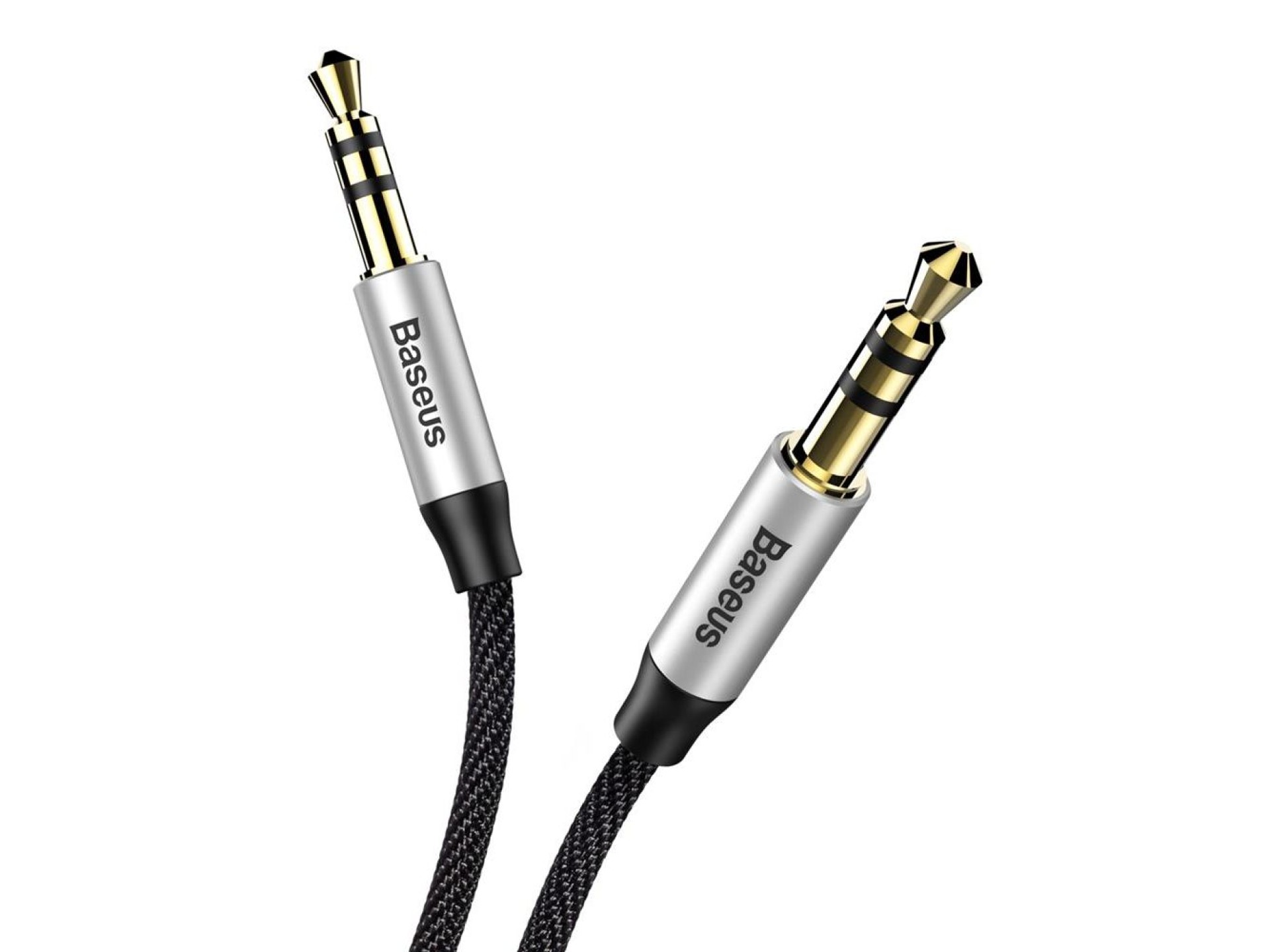 Baseus cable audio Yiven M30 jack 3,5 mm - jack 3,5 mm 1,0 m silver-black