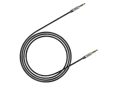 Cable de audio Baseus Yiven M30 jack 3,5 mm - jack 3,5 mm 1,0 m plateado-negro