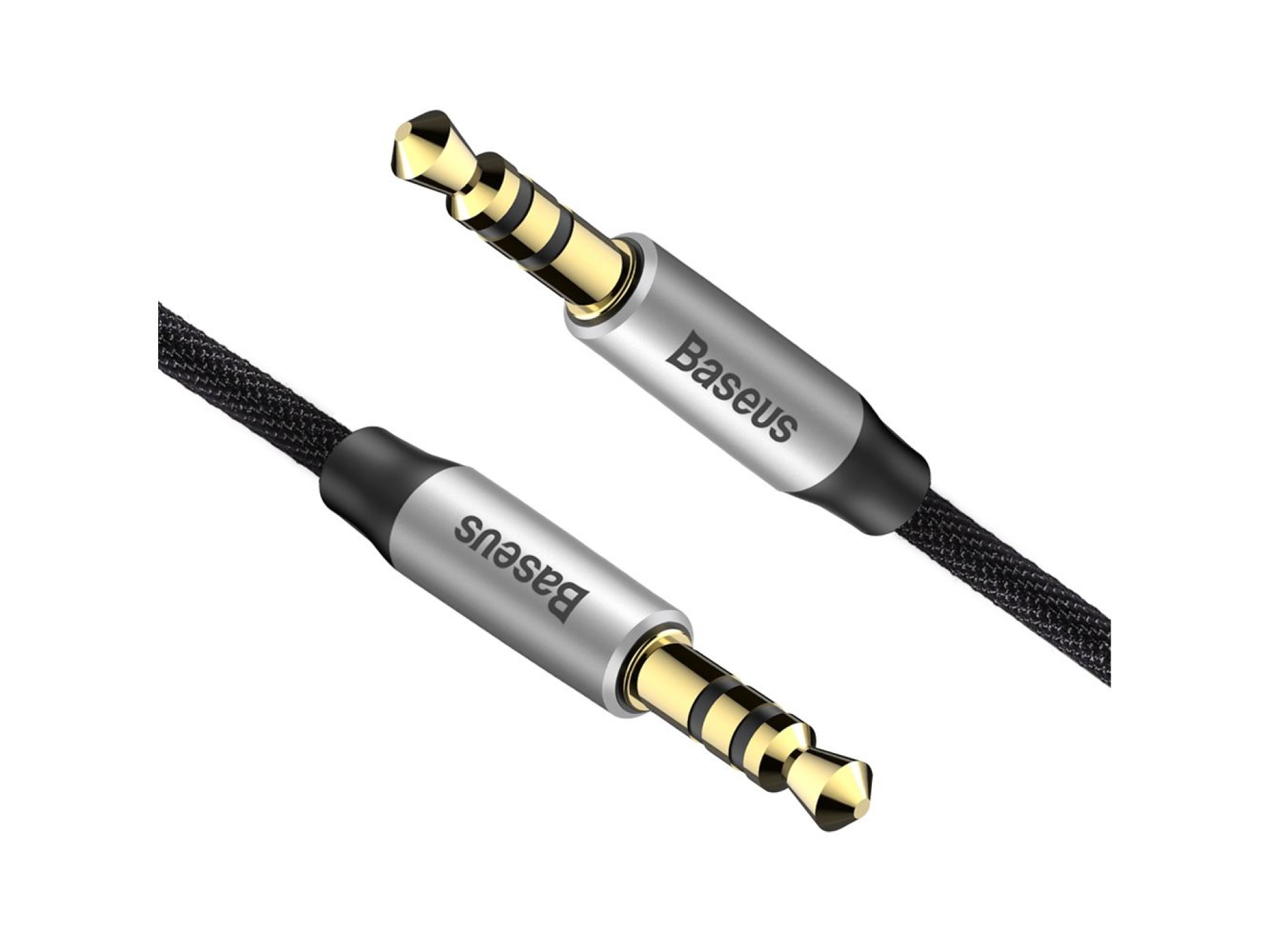 Baseus cable audio Yiven M30 jack 3,5 mm - jack 3,5 mm 1,5 m silver-black
