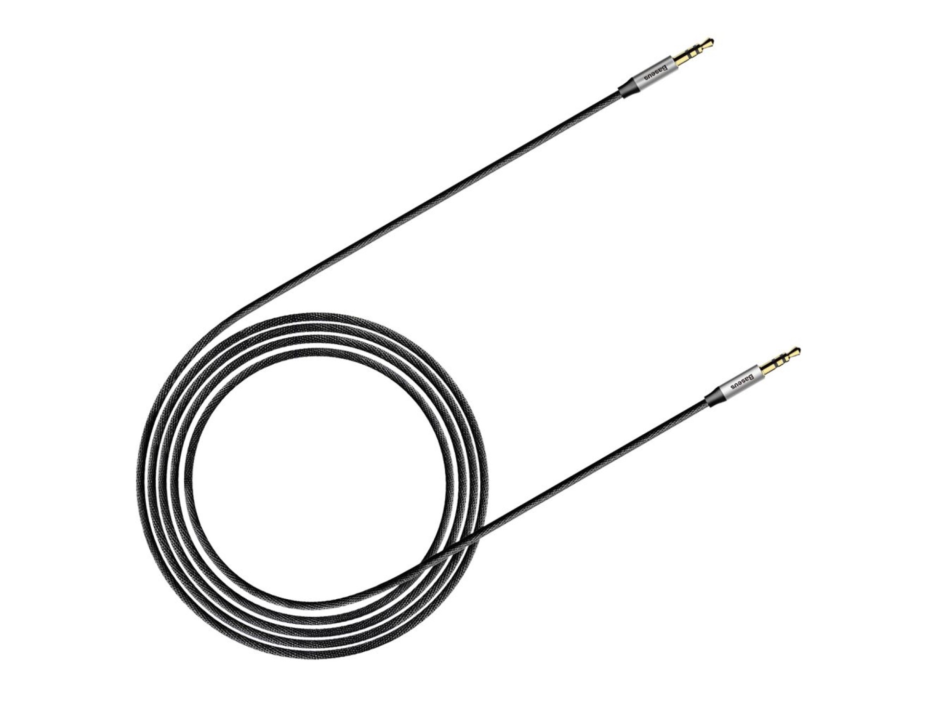 Baseus cable audio Yiven M30 jack 3,5 mm - jack 3,5 mm 1,5 m silver-black