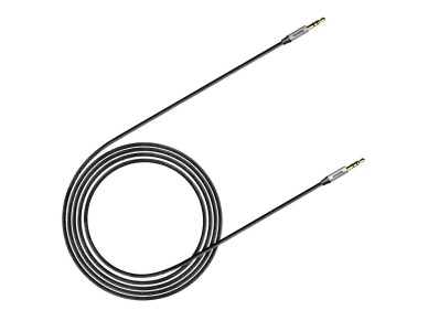 Cabo de áudio Baseus Yiven M30 jack 3,5 mm - jack 3,5 mm 1,5 m prata-preto