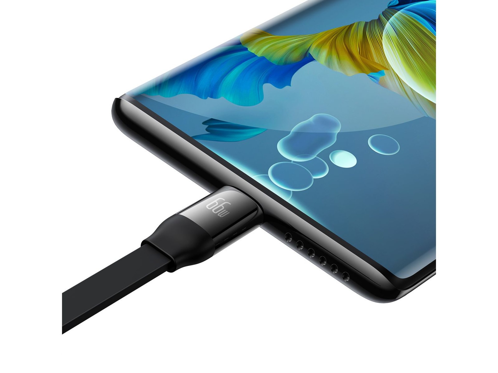Baseus cable Bright Mirror 2 3w1 USB - micro USB + Lightning + USB-C 1,1m 66W black retractable